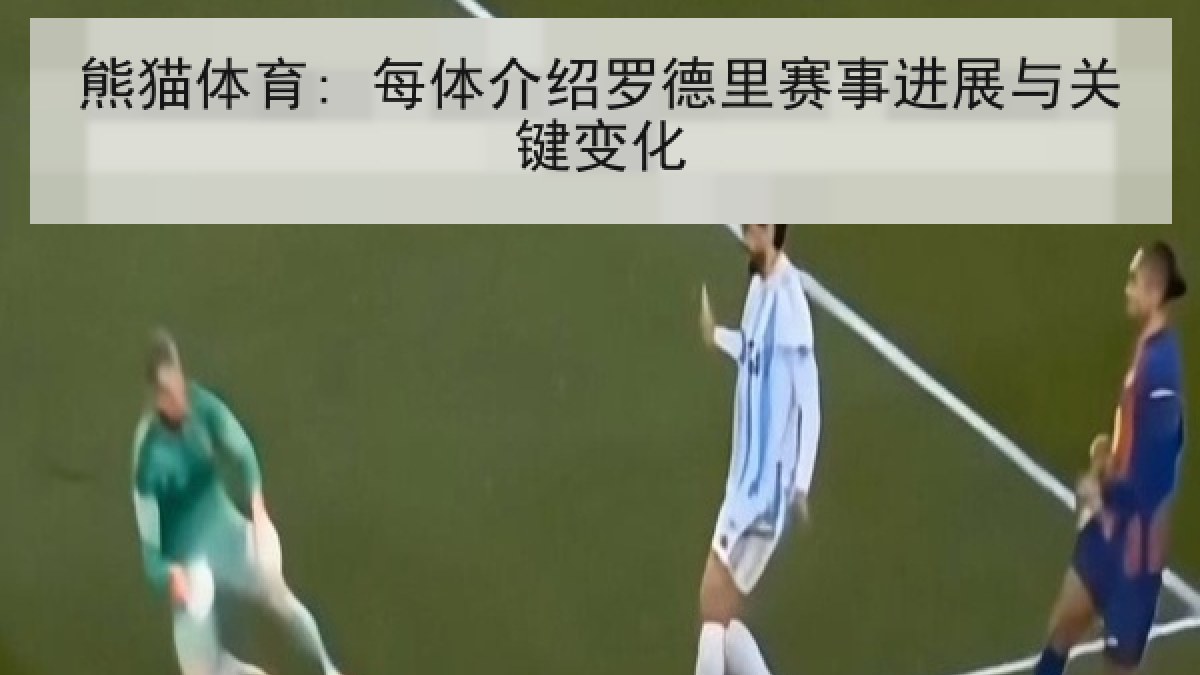 熊猫体育: 每体介绍罗德里赛事进展与关键变化